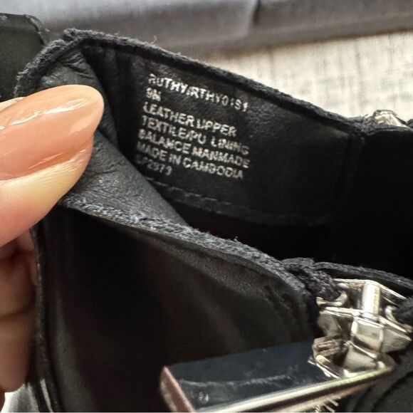 NEW Steve Madden Ruthy Black Leather Zipper Boots 9 - Picture 7 of 7